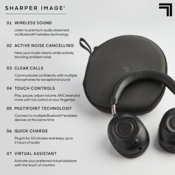 Sharper Image Earbud Wireless Noise Canceling Headphones - Picture 5 of 14